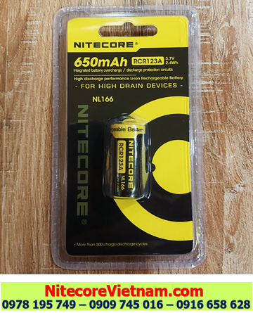 Pin 3.7v Nitecore RCR123A  16340